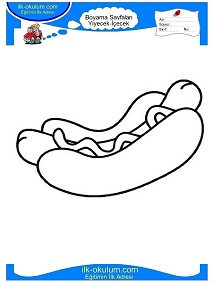 Çocuklar İçin Sandwich Boyama Sayfaları 